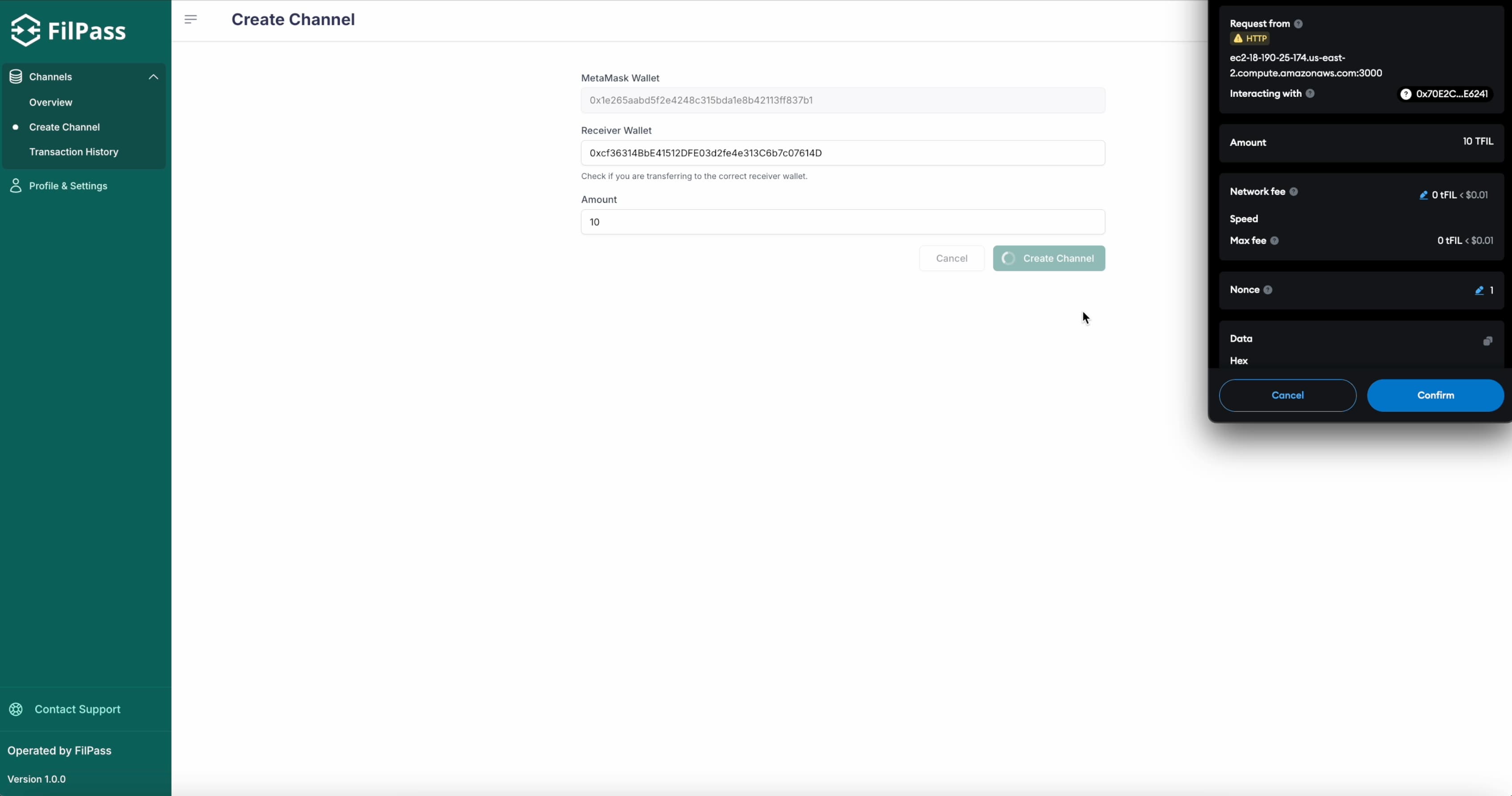 Setup Pre-Funded Channels